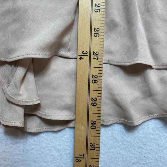 Torrid Blouse Womens2X Blush Twist Surplice Mushroom Georgette Flutter $45 - Picture 10 of 11